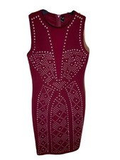 Windsor Burgundy Studded Sleeveless Dress NEW w/Tag Size Medium
