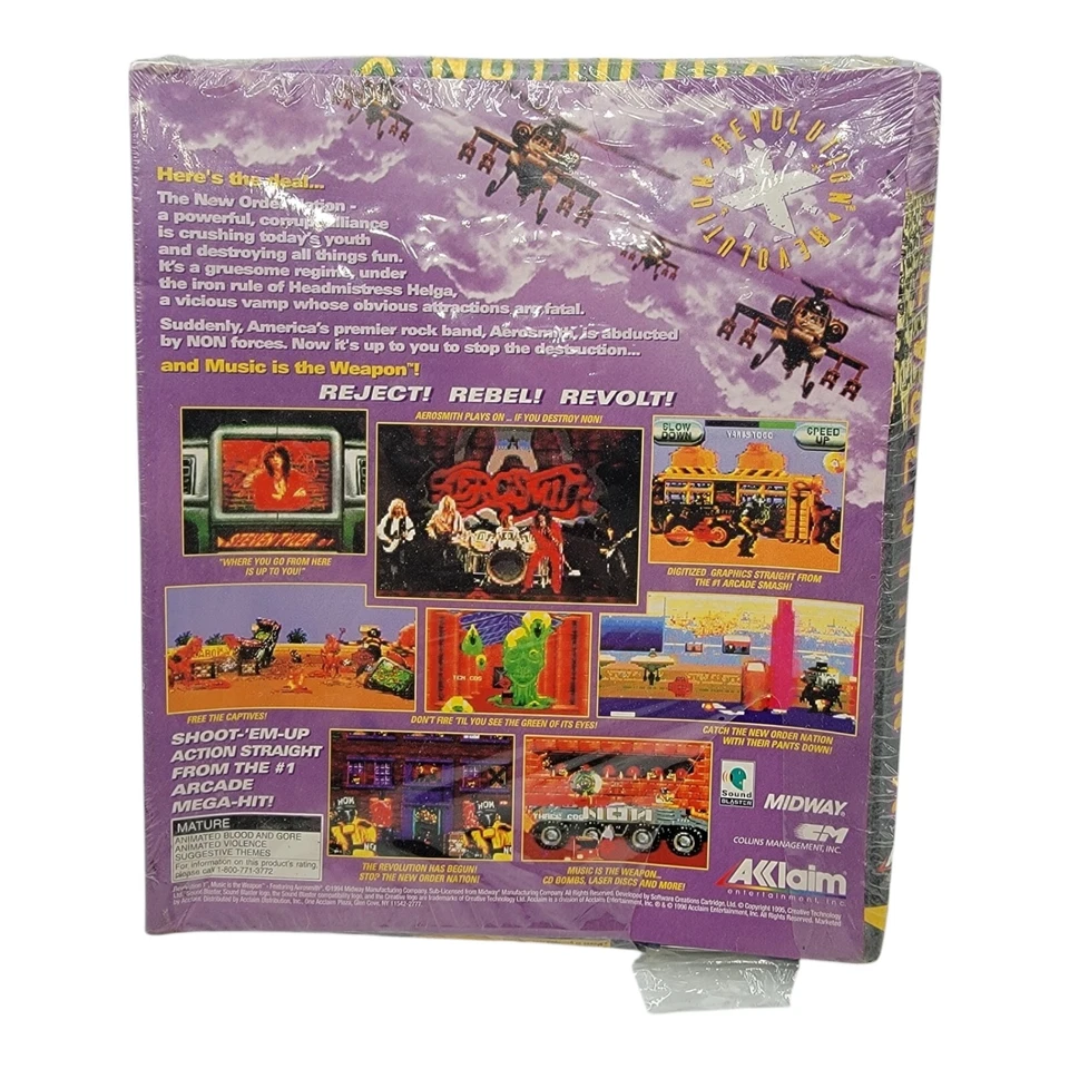 1995 REVOLUTION X CD-ROM Arcade Video Game Aerosmith Retro 90s NEW IN BOX - Image 2 of 4