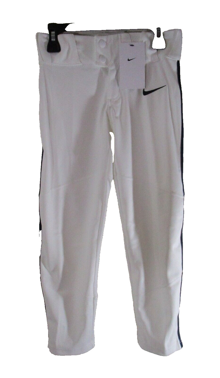 NWT Nike Vapor Select Big Kids Boys Piped Baseball Pants XS White/Black $35