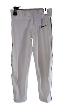 NWT Nike Vapor Select Big Kids Boys Piped Baseball Pants XS White/Black $35