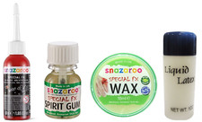 Halloween Zombie Make Up Set Spirit Gum, FX Wax, Liquid Latex  Fake Blood Kit