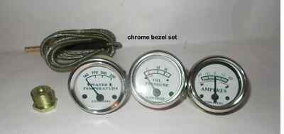 #ad Tractor Oil Pressure Ammeter Temperature Gauge Set Replacement fits John Deere $26.69