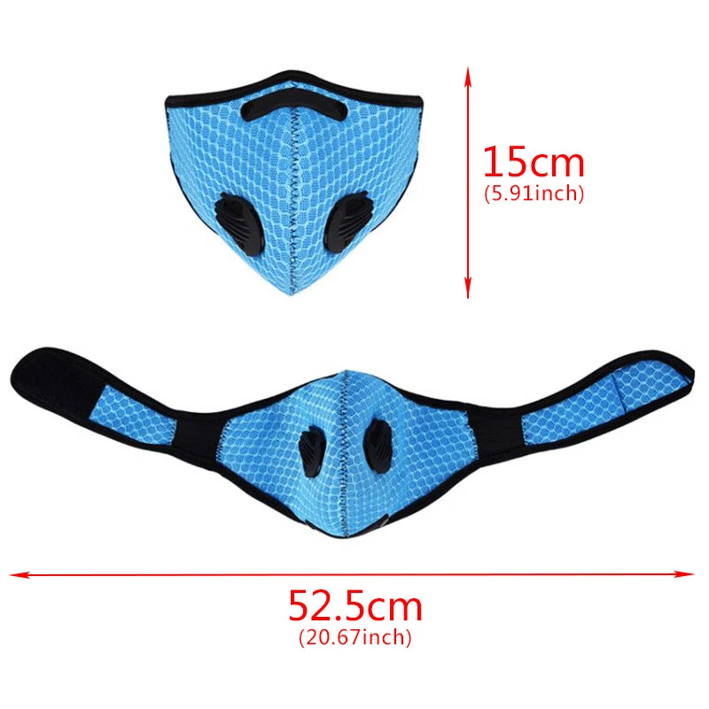 Media máscara facial para deportes al aire libre anti PM2.5 Haze máscara bucal bicicleta ciclismo máscara Foto 4 de 4