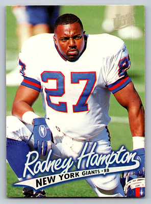 1997 Ultra #43 Rodney Hampton New York Giants Football Card