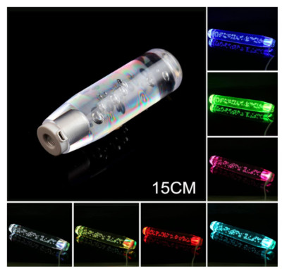 Geevorks LED Shift Knob, 15cm LED Light RGB Shift Knob Stick Crystal New