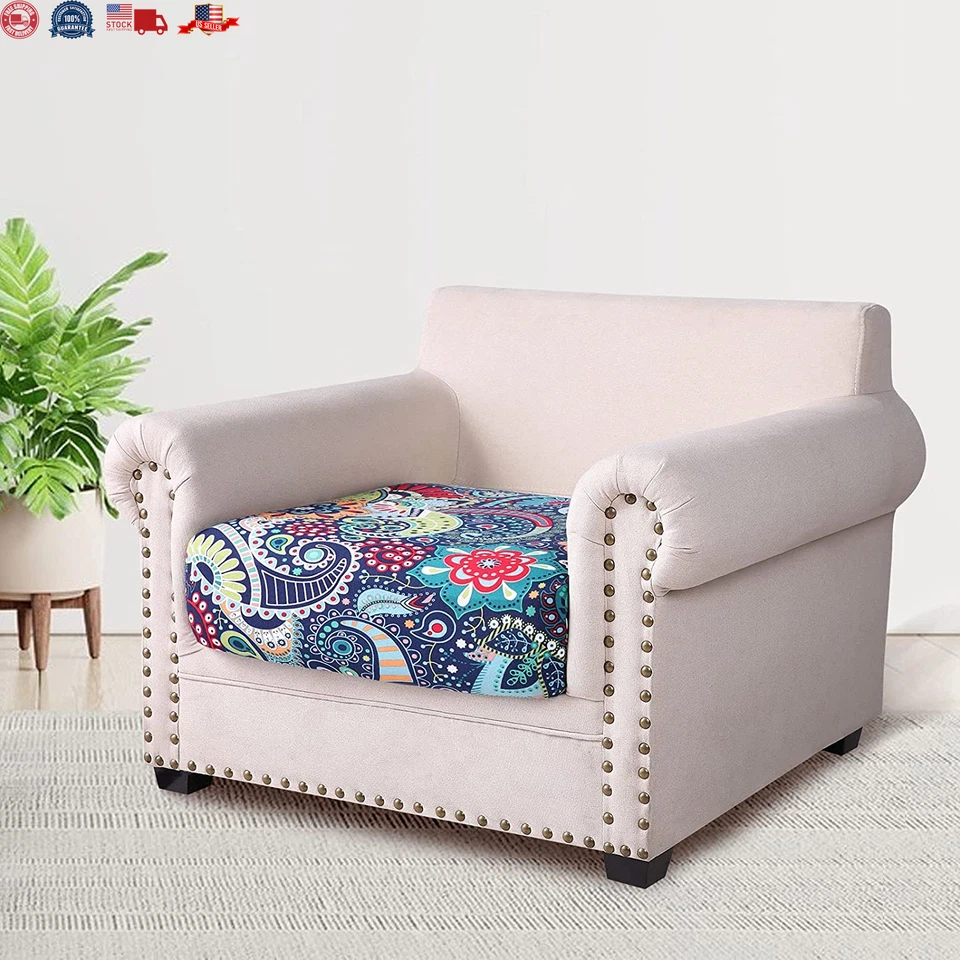Fundas de cojín de sofá estampadas Fundas de cojín de silla de repuesto Sofá elástico Foto 2 de 4