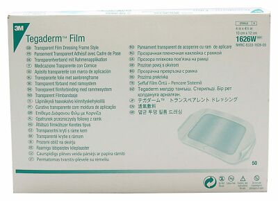 3M 1626W Tegaderm Transparent Film Dressing 4 in. x 4¾ in. (2 Boxes of 50)