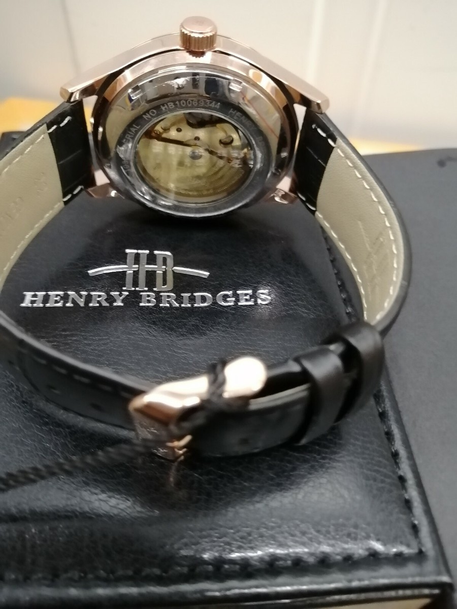 Montre Henry Bridges Infinity Automatique - Garantie 5 Ans, Plaqué Or, Neuf Avec étiquettes