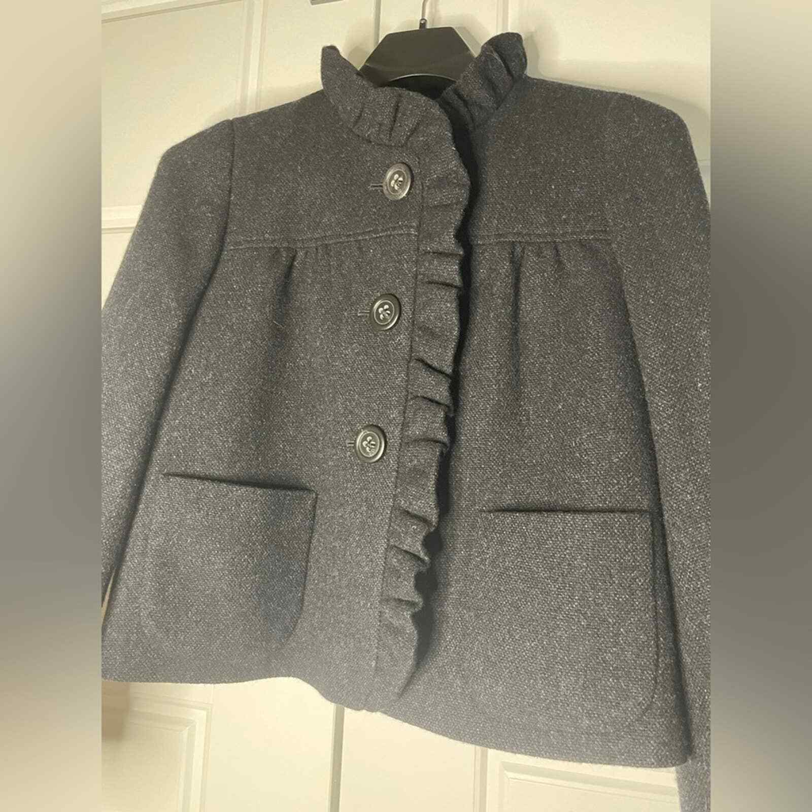 J Crew 100% Ruffled Wool jacket - image 6