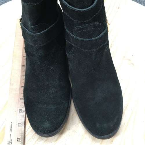 Kate Spade New York Boots Womens 8.5 M Sabina Buckle Ankle Bootie Black Suede - Picture 7 of 17