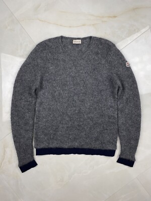MONCLER ダークグレー ニット・セーター　M Moncler knit mohair - wool sweater grey woman M size | eBay