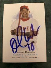 ORLANDO CABRERA SIGNED CARD 2006 ALLEN & GINTER'S BASEBALL CARD  AUTOGRAPHED