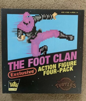 BST AXN Teenage Ninja Turtles TMNT FOOT CLAN Action Figure 4-Pack Walmart