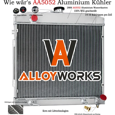 2 Reihen Kühler Für 68-73 Mercedes Benz S-Class W108 W109 280SE 280SEL 300