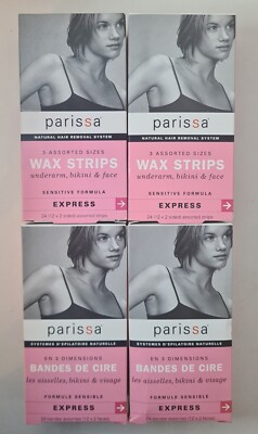 Parissa natürliches Haarentfernungssystem Wachs 3 verschiedene Größen 4 Packungen mit 24 -96 insgesamt