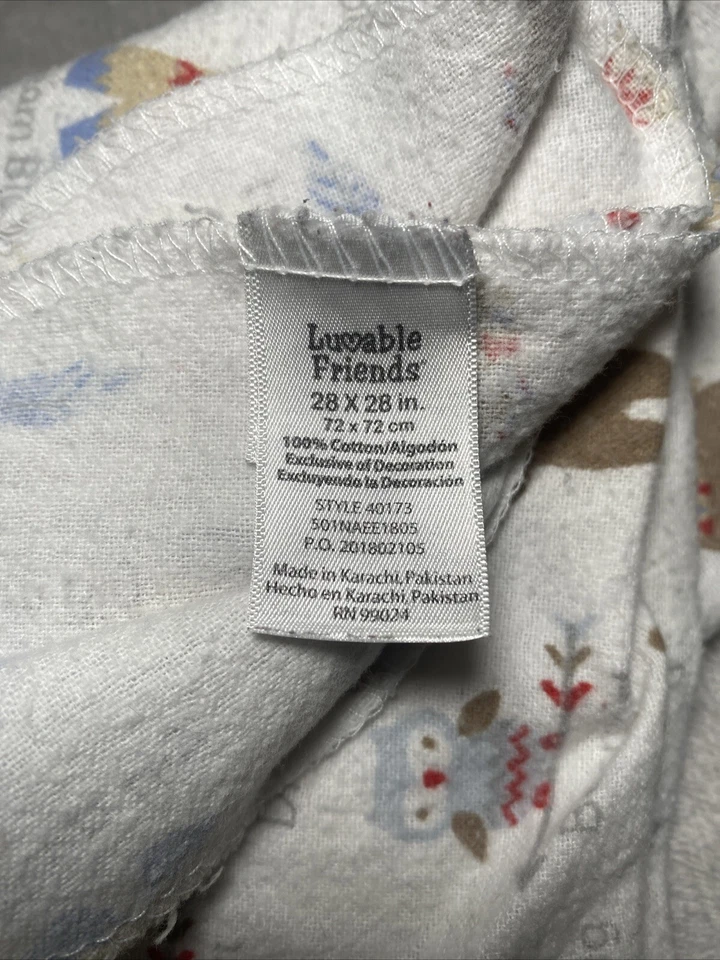 Manta bebé Luvable Friends Dream Big Be Brave Kind franela de recepción inteligente Foto 3 de 4