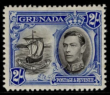 GRENADA GVI SG161, 2s black & ultramarine, M MINT. Cat £45. PERF 12½