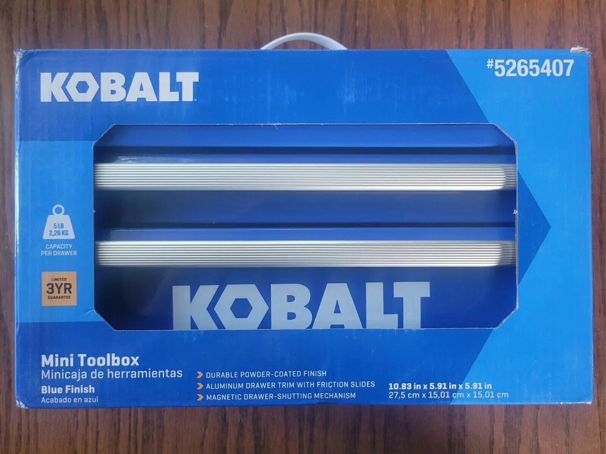 Brand New 25th Anniversary Kobalt Mini Toolbox BLUE Kobalt Mini Tool Box  NEW 820909541967