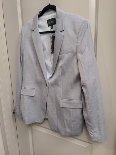Banana Republic Wool Blend Career Long & Lean One Button Blazer Jacket Women 14 - Picture 4 of 12