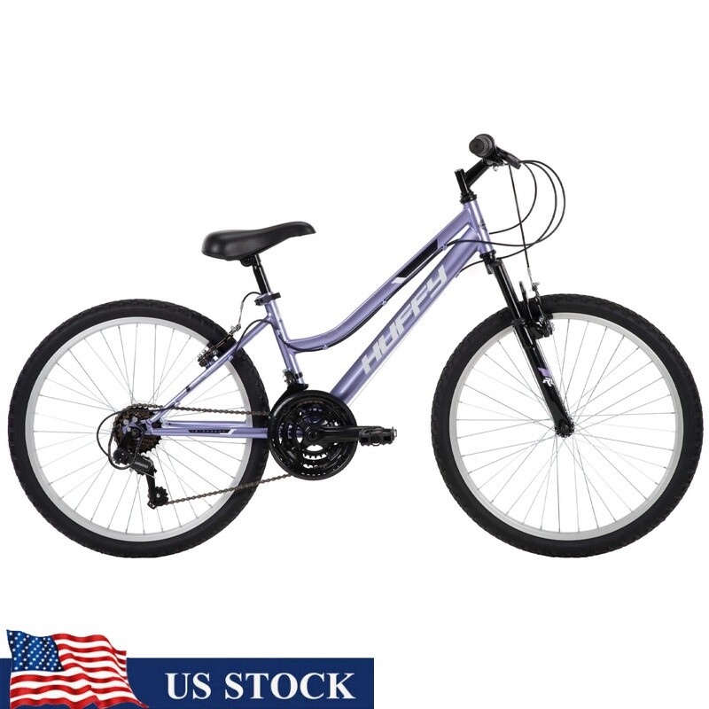 24 Inch Mountain Bike Front Suspension 18 Speed Adjustable Seat Teenager Durable