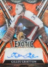 2024 leaf metal legends exotic gilles gratton new rangers autograph auto 1/2