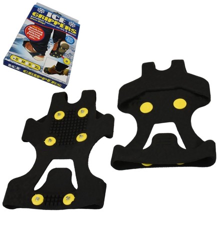2 Pairs Ice Snow Spikes Crampon Cleats for Shoes Boots Overshoe Non Slip Large - Picture 5 of 6
