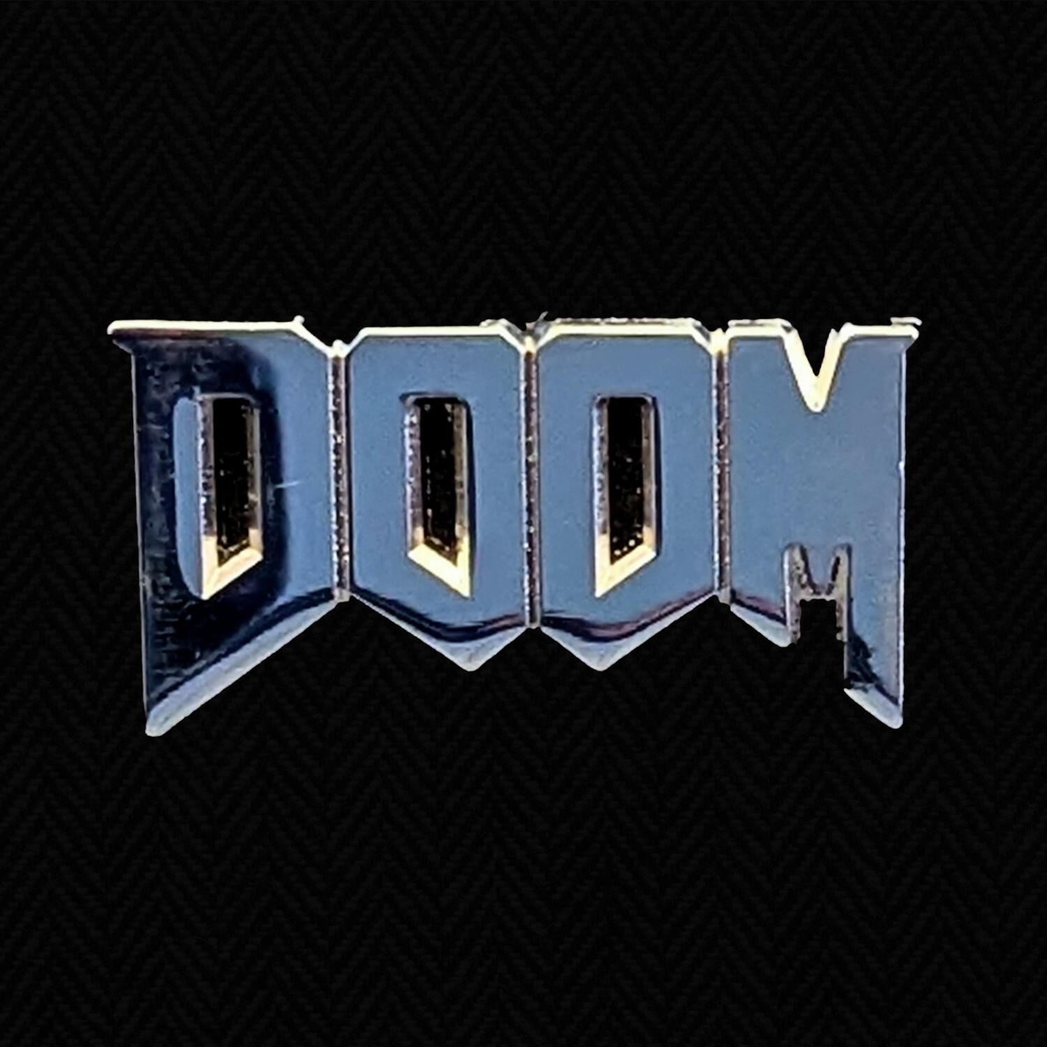 DOOM Series Metallic Silver Logo Gaming Hat Pin