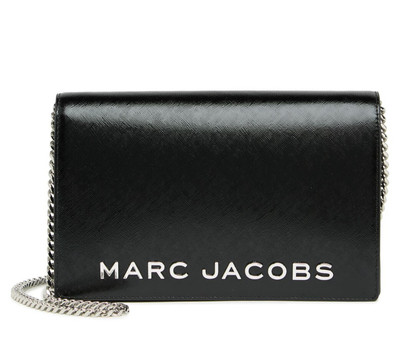 Marc Jacobs Party Wallet On a Chain Crossbody Bag Clutch Black $275