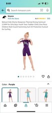 Skyone Kids Wetsuit Kids Shorty Neoprene Swimsuit 2.5 MM Large