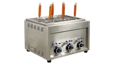 6 Portions Commercial Countertop Pasta Noodle Cooker, 3 Knob Control