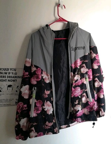 Supreme Floral Waterproof Reflective Windbreaker Size Medium Flawed - Picture 2 of 11