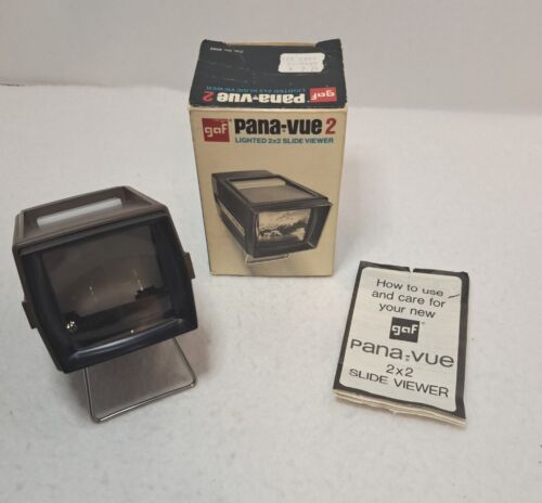 Vintage Pana-Vue -Lighted 2"x2" Slide Viewer -Original Box W/Instructions-TESTED