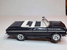 FAIRLANE CONV, BLACK, TJET HO SLOT, AURORA CHASSIS, SLOTTED RIMS LETTERED TIRES