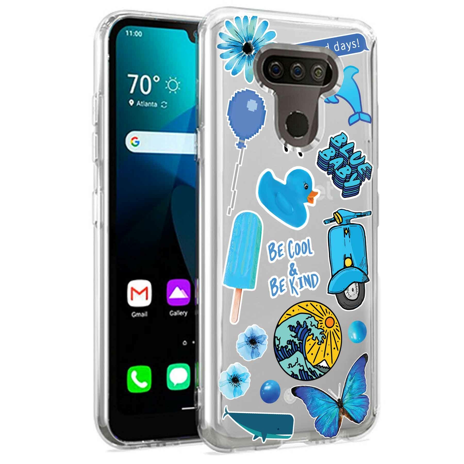 Phone Case for LG Harmony 4,Premier Pro Plus,K41, Butterfly Duck Print