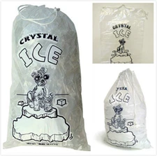 20 LB LBS Ice Bag Bags w/ Drawstring COMMERCIAL Choose Your Quantities