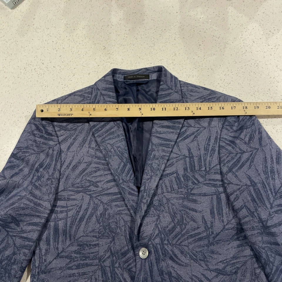 Blazer Lauren Ralph Lauren Etiqueta Verde Para Hombres 38S Azul Floral 2 Botones Vestido Abrigo Foto 3 de 4