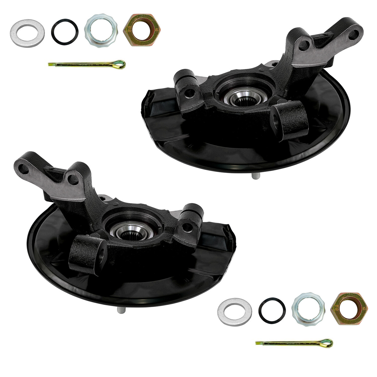 Front Pair Steering Knuckle+Wheel Hub Bearing for 2007-2017 Jeep Patriot Compass