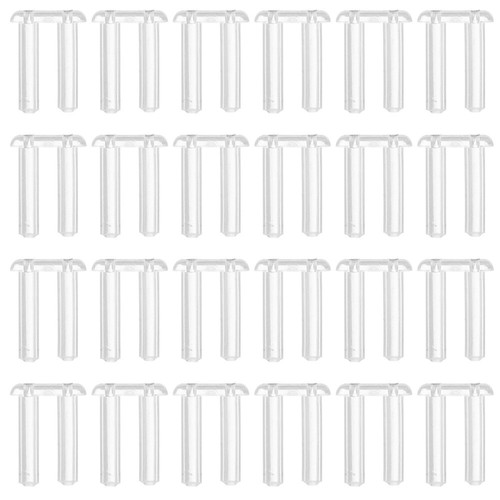 200 Pcs Replacement Parts for Rimless Glasses Clear Plastic Compression Sleeves - Picture 5 of 12