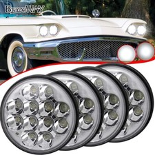 For Ford Thunderbird 1958-76 4pcs 5.75 Round Led Headlights Sealed Hilo Beam