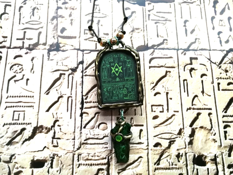 Antique Book Magic Secret Esoteric Old Egypt Emerald Tablet Thoth Egyptian God - Image 3 of 4