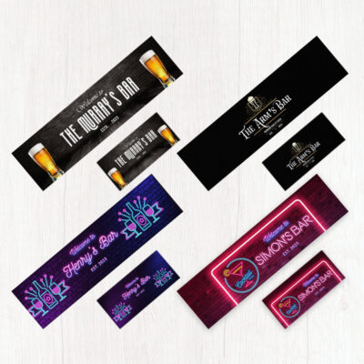 Personalisierte Bierbar Läufer ideal für Anlass Party Zuhause Pub Geschenk 2