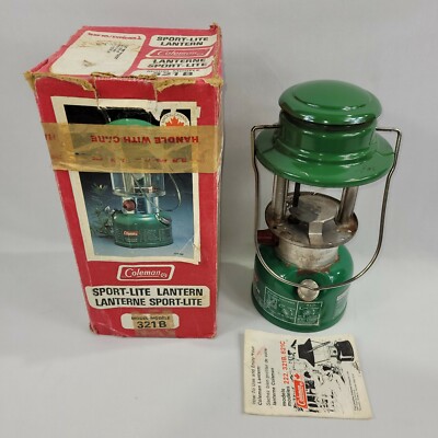 Coleman 321B Camping Sport-Lite Lantern & Box Made Canada