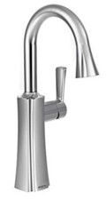 MOEN S62608 ETCH SINGLE HANDLE BAR FAUCET W/ PULL DOWN SPRAYER W/ POWER CLEAN