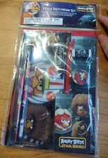 Angry Bird Star Wars Pencil Set 7 Pc with Sketchbook and Notepad New Sealed