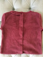 Body bébé velours doux rose foncé à volants - coton bio