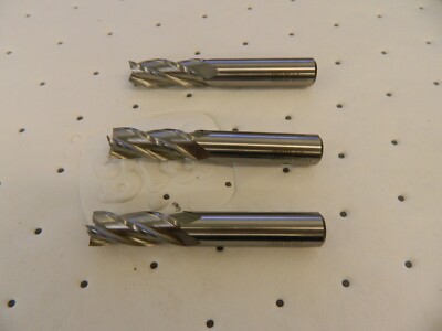 HERTEL Square End Mill qty3 : 1/2  Dia, 1-1/4  LOC, 4 Flutes, Cobalt E2039032