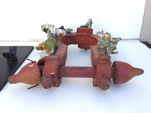 18th-19th Century Burmese Heavy Painted Iron Temple Bell Yoke / Bracket 16 1/4" - Picture 16 of 21