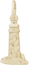 Gold-Plated Sterling Silver Peggys Cove Lighthouse Charm by Rembrandt