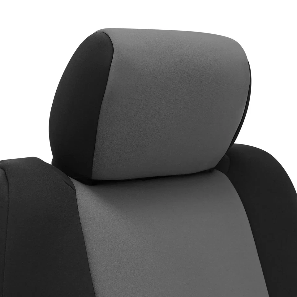For Nissan Titan XD 16-21 Neosupreme 1st Row Black & Gray Custom Seat Covers Foto 2 de 4