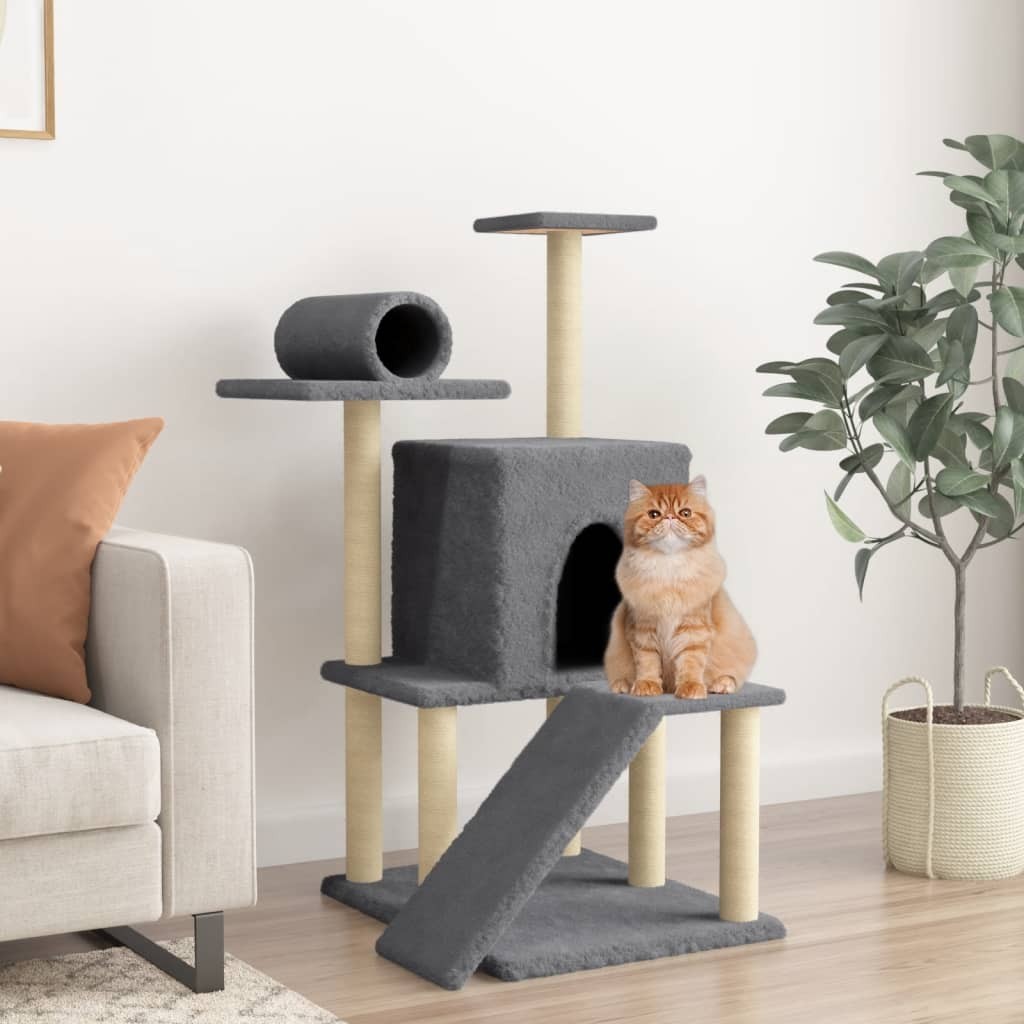 Il Castello dei Sogni: Albero per Gatti 110,5 cm Grigio Scuro